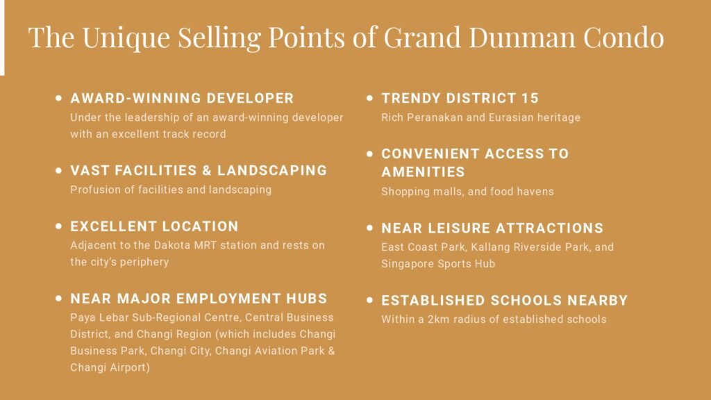 The Unique Selling Points of Grand Dunman Condo